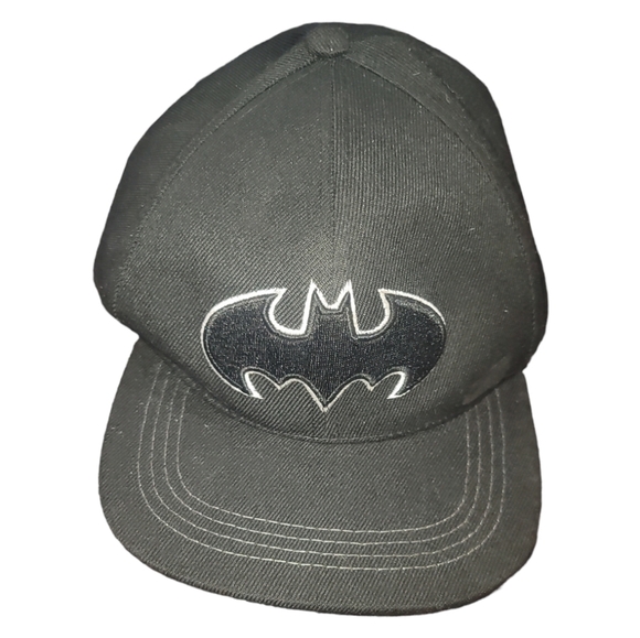 SIX FLAGS BATMAN black snap back hat baseball cap - Picture 1 of 3